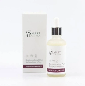 Интеллектуальная сыворотка-эликсир БИОПЛАЗМА Smart4Derma Age Performance BIOPLASMA SMART ELIXIR MULTIPEPTIDES LIFTING 50мл