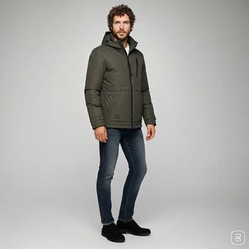 Зимняя мужская куртка Vavalon KZ-119 из мембраной ткани 50 khaki