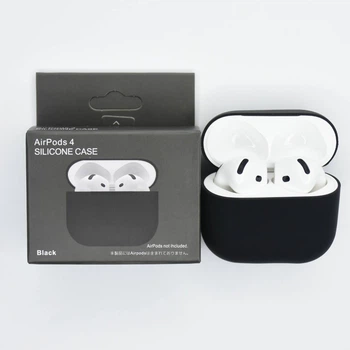 Силиконовый чехол для наушников AirPods 4 Black