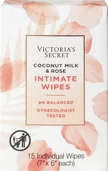 Серветки для особистої гігієни Victoria’s Secret Intimate Wipes Coconut Milk & Rose CALM 15 шт.