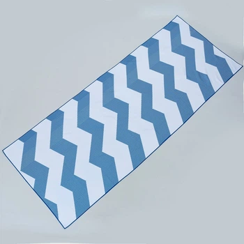 Полотенце для йоги (коврик для йоги) YOGA TOWEL Y-YGT 75 см x 186 см белый-синий