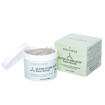 Скраб для обличчя з гліколевою кислотою HOLLYSKIN Glycolic AHA Acid Face Scrub, 100 мл