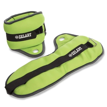 Утяжелители манжеты для рук Zelart My Fit 1965-4 2 шт по 2 кг Green-Black