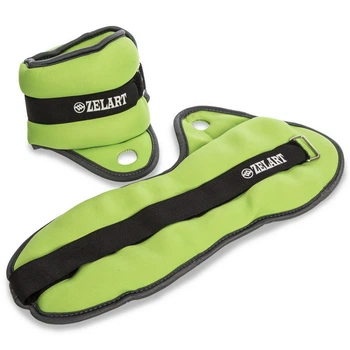 Утяжелители манжеты для рук Zelart My Fit 1965-3 2 шт по 1,5 кг Green-Black