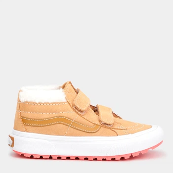 Детские демисезонные кожаные ботинки для девочки Vans Sk8-Mid Reissue V Mte-1 VN0A5KROBF01 30 Коричневые (196573472662)