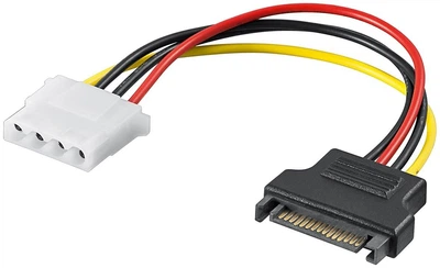 Кабель живлення внутрішній Goobay MoleX-SATA 15p F/M 0.17m прямий(75.09.3634)