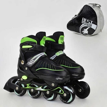 Роликовые коньки Best Roller 5700 размер 31-34 Зеленый
