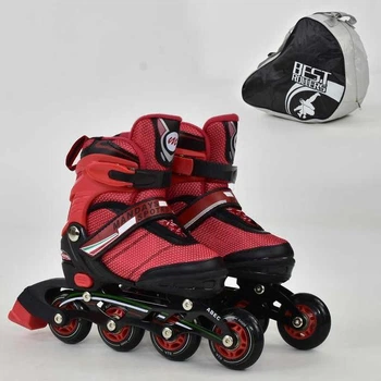 Роликовые коньки Best Roller 8901 размер 31-34 Красный
