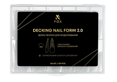 Верхние формы для моделирования ногтей F.O.X Decking Nail form 2.0 Удлиненный Миндаль 120 шт.