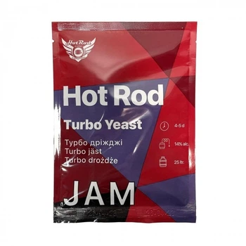 Спиртовые турбо дрожжи Hot Rod Jam 25 л (69 г) (D0303) — для фруктовых браг с сахаром или вареньем