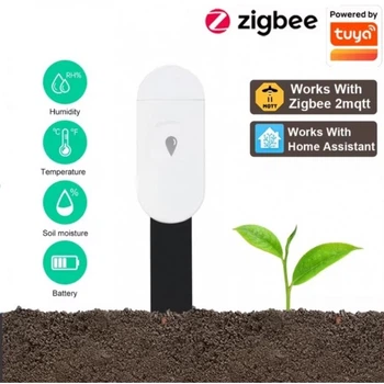 Умный датчик температуры и влажности почвы Zigbee Tuya Smart Life для полива и мониторинга растений 90186777 - 90186777