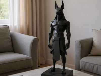 Фігурка Статуетка Анубіс Low Poly . Aivory