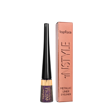 Підводка для очей TopFace Instyle Metallic Eyeliner з м'яким пензликом РТ554 № 2 Темно-фіолетова