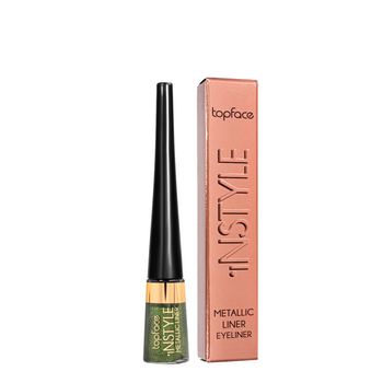 Підводка для очей TopFace Instyle Metallic Eyeliner з м'яким пензликом РТ554 № 6 Світло-зелена