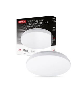 Світильник світлодіодний настінно-стельовий Maxus Ceiling light 24W 4100K C (коло)