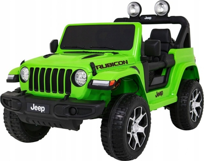 Samochód terenowy elektryczny dla dzieci Ramiz Jeep Wrangler Rubicon Zielony (5903864904963)