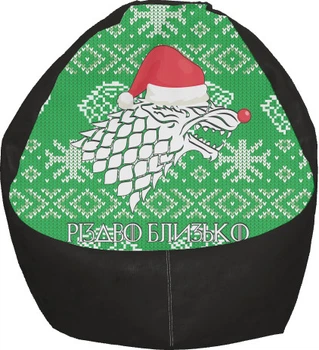Крісло груша Christmas is coming Колір: Чорний, Розмір: M