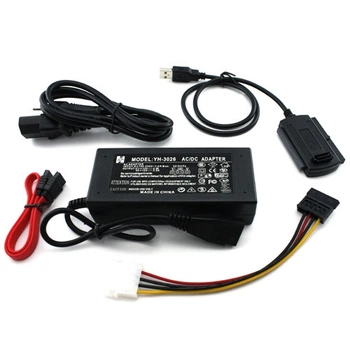 Перехідник USB 2.0 - SATA IDE, 2.5/3.5 і блок живлення зі шнуром (EU) (IN-633514-0298)