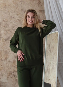 Джемпер ART KNIT Katrin оливковый, L-XL 041282