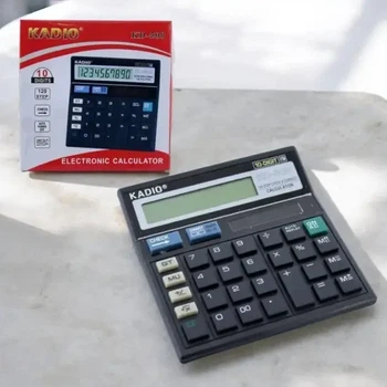 Электронный калькулятор KADIO KD-500-12 12-разрядный с большим дисплеем Черный 3284