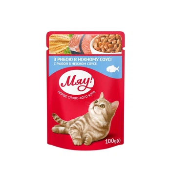 Корм для котів Мяу! Рибне асорті 100 г (4820083901829)