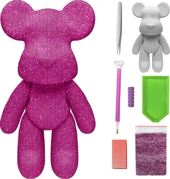 Мишка Алмазная Мозаика 48 см SHR48 (Голограммные Стразы) SHLab Plum (41373-3D)