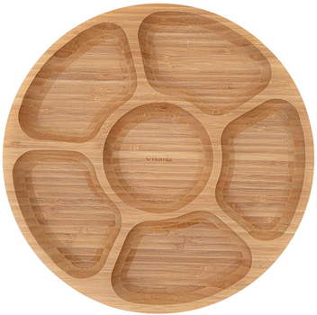 Блюдо Homla Bambou з бамбука з перегородками 32 x 4 см (5902869958407)