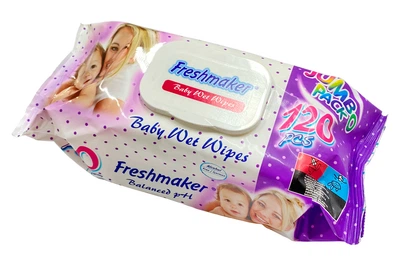 Влажная салфетка с клапаном "Freshmaker" (120шт) (114500/123255)