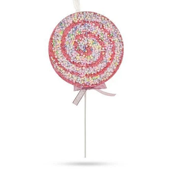 Декор святковий "Candy" 33см, R96171, Рожевий