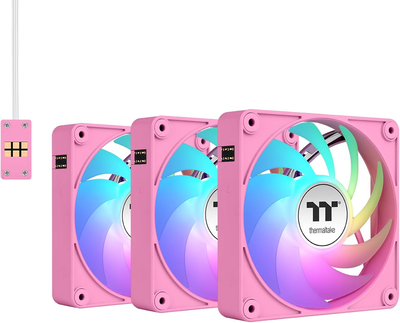 Zestaw wentylatorów Thermaltake CT140 EX ARGB Sync (3-Fan Pack) Pink (CL-F221-PL14PK-A)