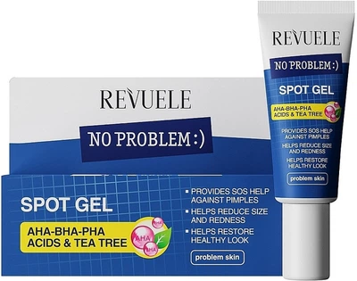 Спот-гель Revuele No Problem з AHA-BHA-PHA кислотами та чайним деревом, 25 мл