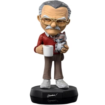 Фигурка MARVEL Stan Lee with Grumpy Cat - Pow! MiniCo (Стэн Ли) 14 см