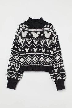 Жіночий джемпер H&M 201027-2 M(170/96) чорно-білий (2000004669072)
