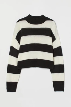 Жіночий джемпер H&M 201051-4 M(170/96) чорно-білий (2010510004)