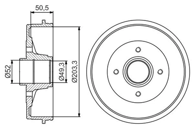 Тормозной барабан Bosch (0 986 477 197)