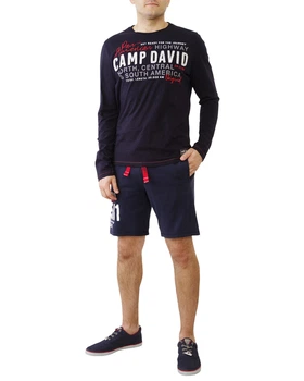 Чоловічий лонгслів футболка чоловіча CAMP DAVID (2300-3580-31/24) Синій L