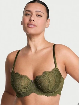Бюстгальтер с косточками кружевной Victoria's Secret 26882994 75C Зеленый (7312439123218)