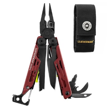 Мультітул Leatherman Signal Crimson + Чохол LEATHERMAN - Large 4.75", чорний нейлон