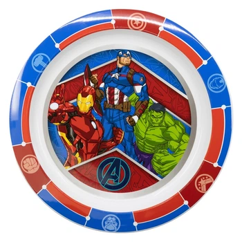 Тарелка детская пластиковая Мстители 23,1х20,3х2 см Stor Avengers красная с синим