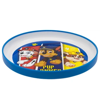 Детская пластиковая миска 19,6x19,6x2,5 см Щенячий патруль Stor Paw Patrol с нескользящей силиконовой основой белый с синим