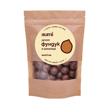 Драже (шоколадные шарики) - фундук в bean-to-bar шоколаде AUMi, 200г