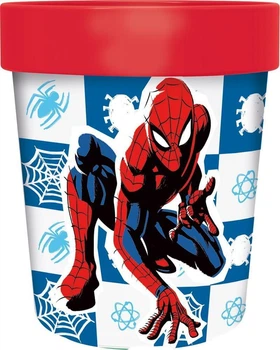 Стакан для детей с силиконовым основанием 260 мл Человек-паук Stor Spider-Man 9,5x7,4x7,4 см пластиковый синий с красным