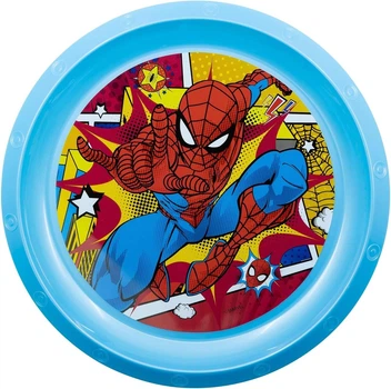 Тарелка детская пластиковая Человек-паук 21,5х21,5х1,9 см Stor Spider-Man голубая