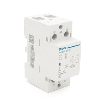 Контактор модульный Chint NCH8 63 02 220V 63А 12 кВт 2NC на DIN рейку 85х65.5х36 мм