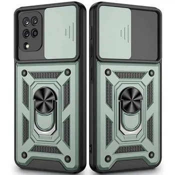 Протиударний броньований чохол із захистом камери для Samsung Galaxy A22 4G та M22 та M32 (A225/M225/M325) Armor Case Keysion green