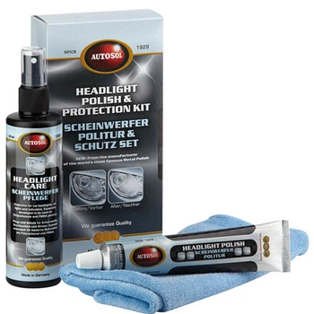 Набір засобів для відновлення фар Autosol Headlight Polish Protection Kit 3 од.