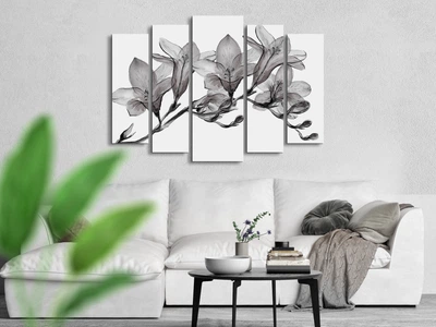 Модульная картина Абстракция Цветы Art-431_5 ( 80х118см )