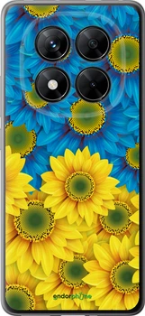 Чохол Xiaomi Redmi Note 14 Pro 5G Жовто-блакитні квіти "1048u-3928-70447"