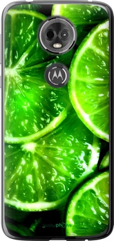 Чехол на Motorola Moto E5 Plus Зелёные дольки лимона "852u-1412-70447"