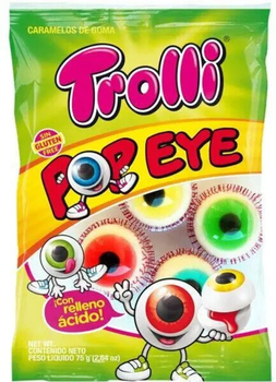 Жувальний мармелад у формі ока Trolli Glotzer 4 шт в упаковці 75гр